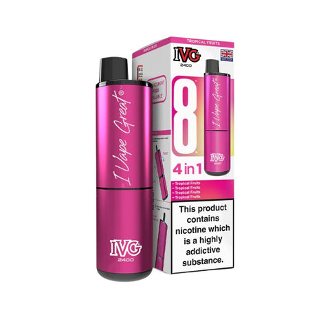 Buy cheapest online IVG 2400 Prefilled Pod Kit - Complaint June 1st (Ban Proof) Tropical Fruits at lowest price in uk