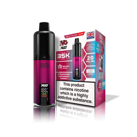 Buy cheapest online IVG XL35 Prefilled Pod Kit - Upto 35000 Puffs Strawberry Raspberry Cherry at lowest price in uk