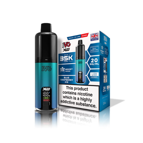 Buy cheapest online IVG XL35 Prefilled Pod Kit - Upto 35000 Puffs Blue Raspberry Ice at lowest price in uk