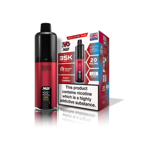 Buy cheapest online IVG XL35 Prefilled Pod Kit - Upto 35000 Puffs Fizzy Cherry at lowest price in uk