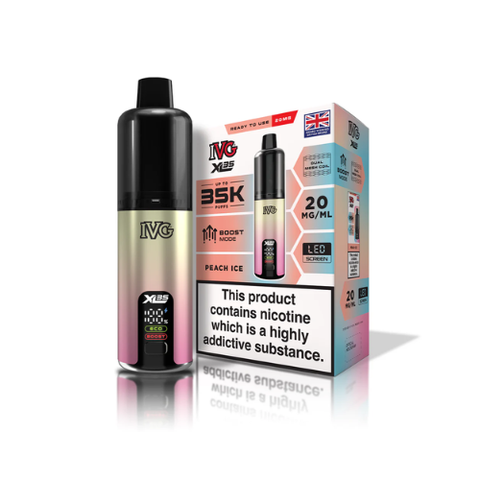 Buy cheapest online IVG XL35 Prefilled Pod Kit - Upto 35000 Puffs Peach Ice at lowest price in uk