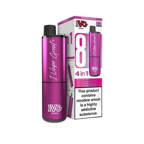 Buy cheapest online IVG 2400 Prefilled Pod Kit - Complaint June 1st (Ban Proof) Watermelon Ice at lowest price in uk