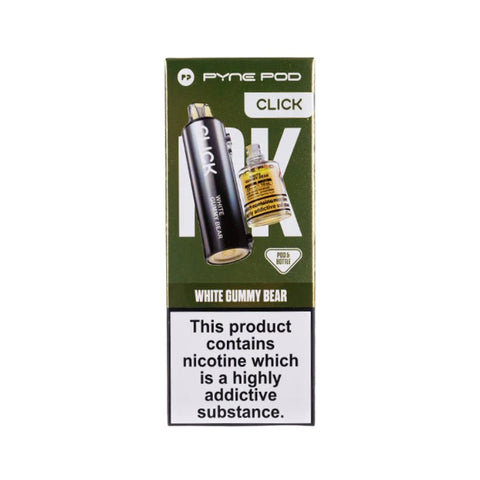 Buy cheapest online Pyne Pod Click 50000 Puffs Prefilled Pods (Ban Proof) White Gummy Bear at lowest price in uk