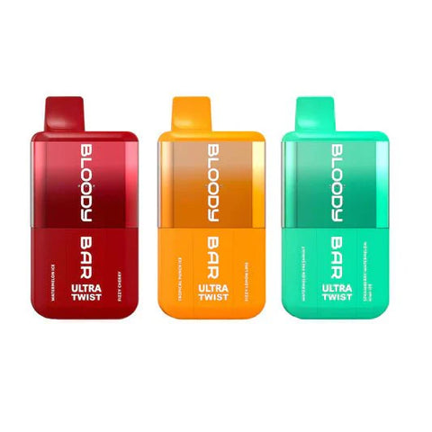 Buy cheapest online Bloody Bar Ultra Twist 20,000 Puffs Disposable Vape (BOX OF 5) MIXED BOX at lowest price in uk