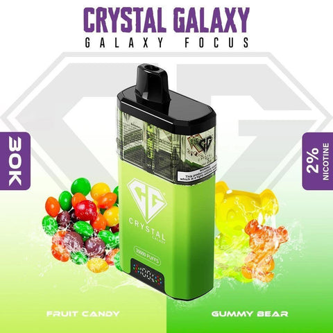 Buy cheapest online Crystal Galaxy Focus 30k Prefilled Pod Kit - Box of 5 (Ban Proof) Fruit Candy Gummy Bear at lowest price in uk