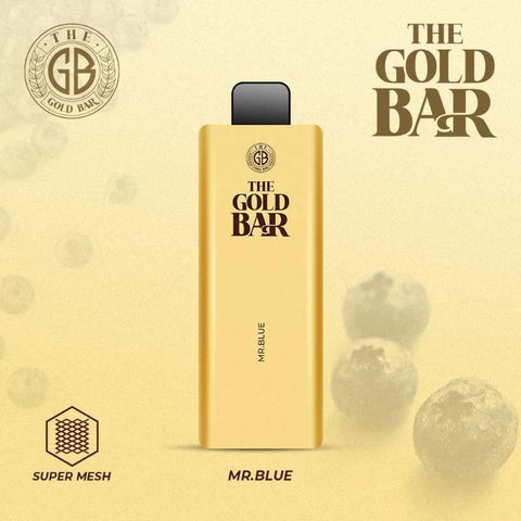 Buy cheapest online Gold Bar 4500 Disposable Vape Puff Bar Pod Kit Mr Blue at lowest price in uk