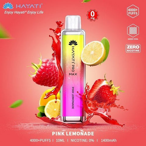 Buy cheapest online Hayati Crystal Pro Max 4000+ Disposable No Nicotine Pink Lemonade at lowest price in uk