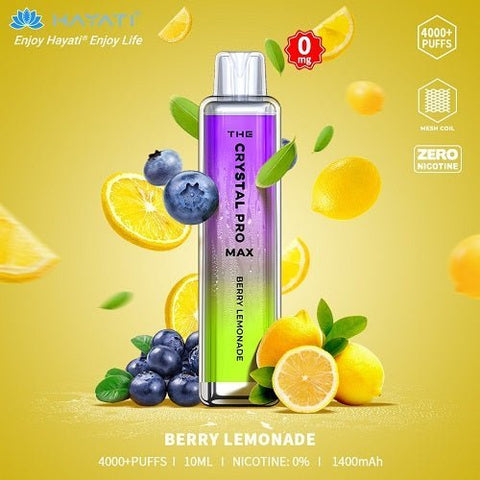 Buy cheapest online Hayati Crystal Pro Max 4000+ Disposable No Nicotine Berry Lemonade at lowest price in uk