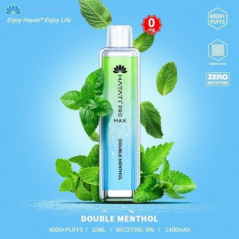 Buy cheapest online Hayati Crystal Pro Max 4000+ Disposable No Nicotine Double Menthol at lowest price in uk