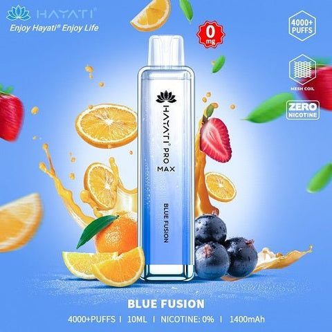 Buy cheapest online Hayati Crystal Pro Max 4000+ Disposable No Nicotine Blue Fusion at lowest price in uk