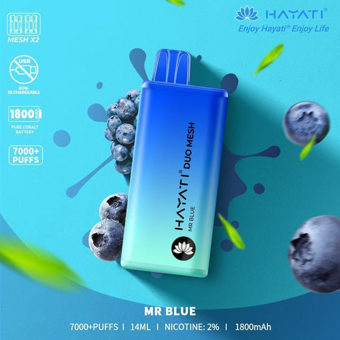 Buy cheapest online Hayati Duo Mesh 7000 Puffs Disposable Vape Bar Pod Kit at lowest price in uk