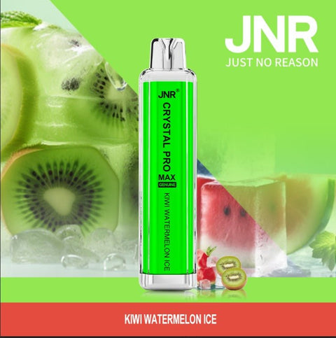 Buy cheapest online JNR Crystal Pro Max 5000 Puffs Disposable Vape Box of 10 Kiwi Watermelon Ice at lowest price in uk
