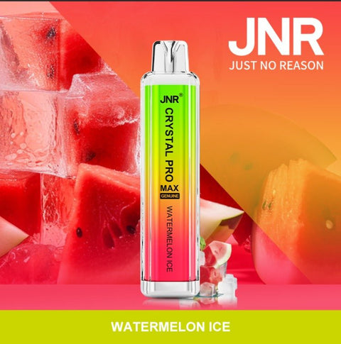 Buy cheapest online JNR Crystal Pro Max 5000 Puffs Disposable Vape Box of 10 Watermelon Ice at lowest price in uk