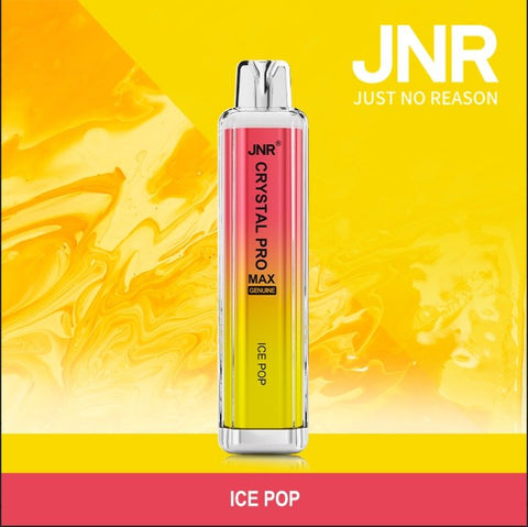 Buy cheapest online JNR Crystal Pro Max 5000 Puffs Disposable Vape Box of 10 Ice Pop at lowest price in uk