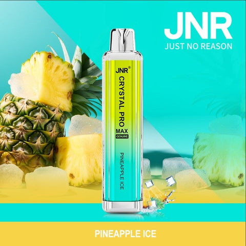Buy cheapest online JNR Crystal Pro Max 5000 Puffs Disposable Vape Box of 10 Pineapple Ice at lowest price in uk
