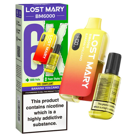 Buy cheapest online Lost Mary BM6000 Prefilled Pod Kit - Complaint June 1st (Ban Proof) Banana Volcano at lowest price in uk