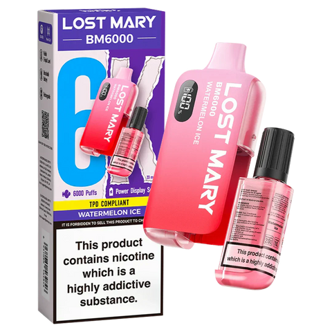 Buy cheapest online Lost Mary BM6000 Prefilled Pod Kit - Complaint June 1st (Ban Proof) Watermelon Ice at lowest price in uk