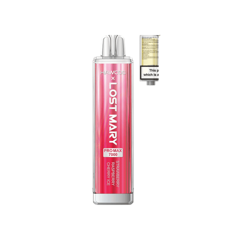 Buy cheapest online Lost Mary x Hawcos Pro Max 7000 Disposable Vape Strawberry Raspberry Cherry Ice at lowest price in uk