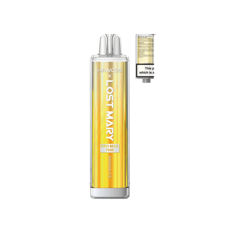 Buy cheapest online Lost Mary x Hawcos Pro Max 7000 Disposable Vape Banana Ice at lowest price in uk