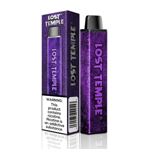 Buy cheapest online Lost Temple Disposable Vape Pod Kit & 2 x Free Replacement Pods Purple at lowest price in uk