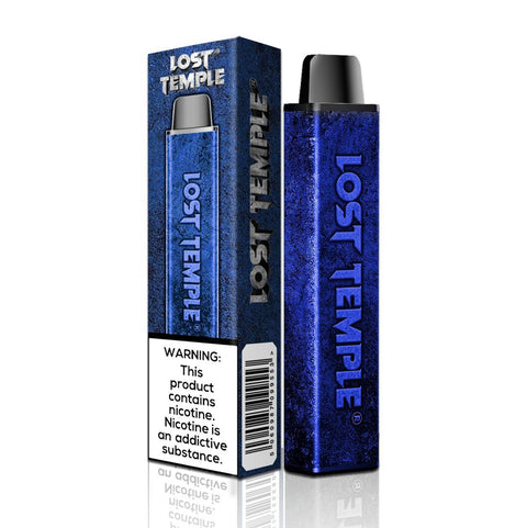Buy cheapest online Lost Temple Disposable Vape Pod Kit & 2 x Free Replacement Pods Blue at lowest price in uk