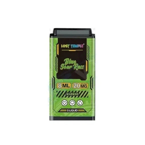 Buy cheapest online Lost Temple Pre-filled Replacement Pods Blue Sour Rass 3500 PUFFS at lowest price in uk