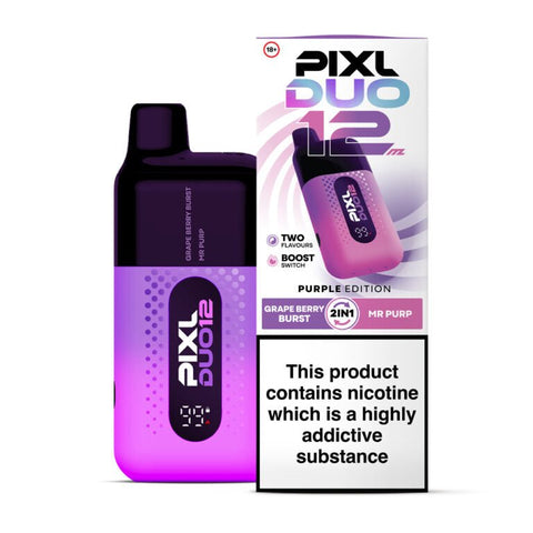 Buy cheapest online Pixl Duo 12000 Disposable Vape Purple Edition at lowest price in uk
