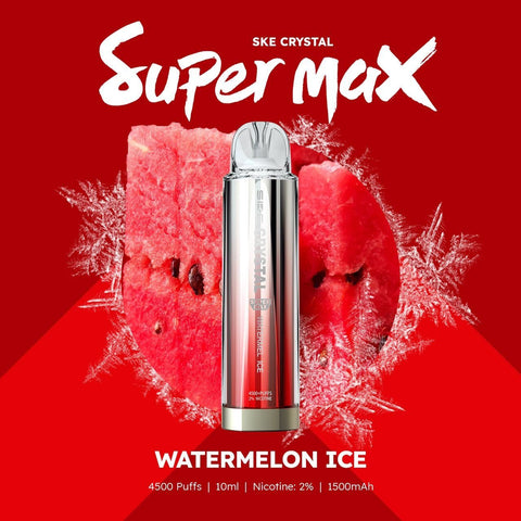 Buy cheapest online Ske Crystal Super Max 4500 Puffs Disposable Vape Pod Watermelon Ice at lowest price in uk