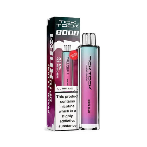Buy cheapest online Tick Tock Magic 8000 Disposable Vape Berry Blaze at lowest price in uk