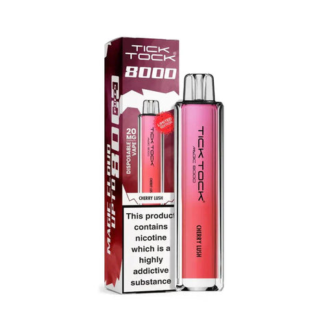 Buy cheapest online Tick Tock Magic 8000 Disposable Vape Cherry Lush at lowest price in uk