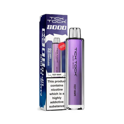 Buy cheapest online Tick Tock Magic 8000 Disposable Vape Fizzy Grape at lowest price in uk