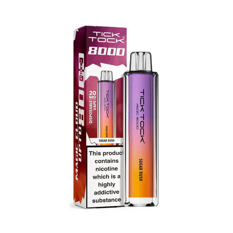 Buy cheapest online Tick Tock Magic 8000 Disposable Vape Sugar Rush at lowest price in uk