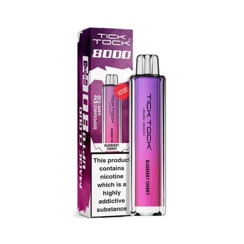 Buy cheapest online Tick Tock Magic 8000 Disposable Vape Blueberry Cherry at lowest price in uk