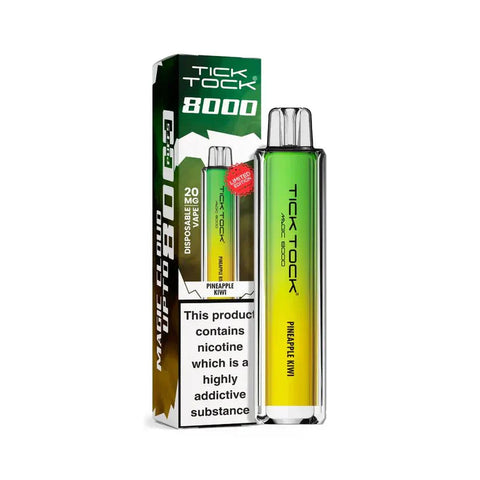 Buy cheapest online Tick Tock Magic 8000 Disposable Vape Pineapple Kiwi at lowest price in uk