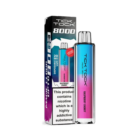 Buy cheapest online Tick Tock Magic 8000 Disposable Vape Raspberry Cherry at lowest price in uk