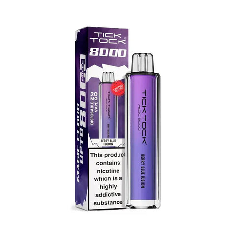 Buy cheapest online Tick Tock Magic 8000 Disposable Vape Berry Blue Fusion at lowest price in uk