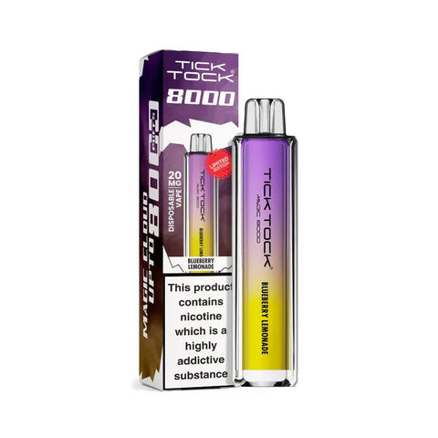 Buy cheapest online Tick Tock Magic 8000 Disposable Vape Blueberry Lemonade at lowest price in uk