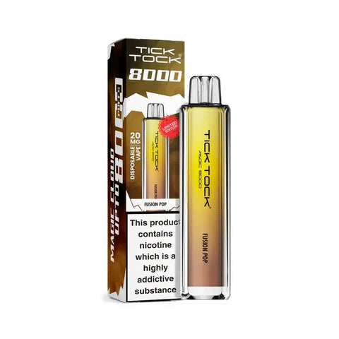 Buy cheapest online Tick Tock Magic 8000 Disposable Vape Fusion Pop at lowest price in uk