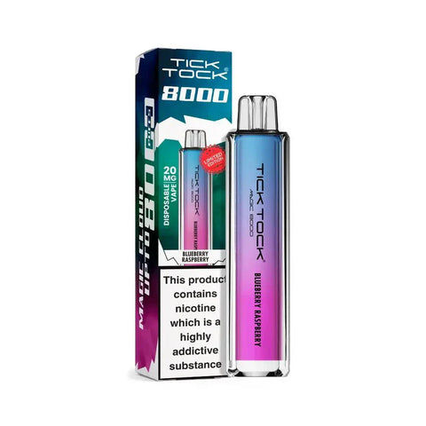 Buy cheapest online Tick Tock Magic 8000 Disposable Vape Blueberry Raspberry at lowest price in uk