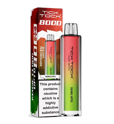 Buy cheapest online Tick Tock Magic 8000 Disposable Vape Double Apple at lowest price in uk