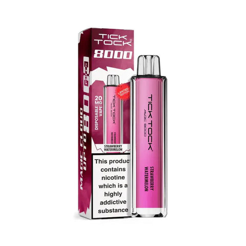 Buy cheapest online Tick Tock Magic 8000 Disposable Vape Strawberry Watermelon at lowest price in uk