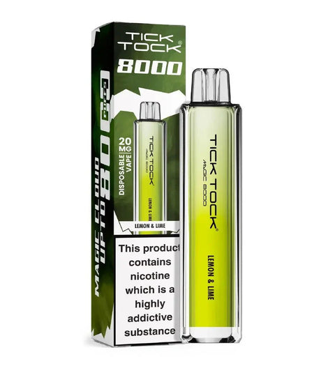 Buy cheapest online Tick Tock Magic 8000 Disposable Vape Lemon Lime at lowest price in uk