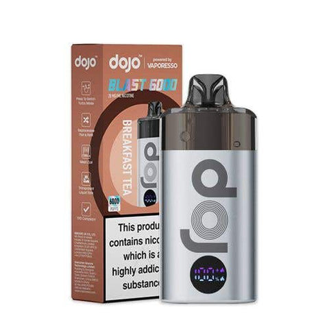 Buy cheapest online Vaporesso Dojo Blast 6000 Prefilled Pod Kit - Box of 5 (Ban Proof) Breakfast Tea at lowest price in uk