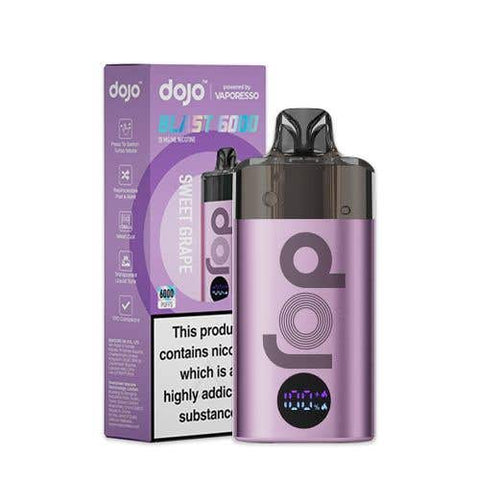 Buy cheapest online Vaporesso Dojo Blast 6000 Prefilled Pod Kit - Box of 5 (Ban Proof) Purple-Sweet Grape at lowest price in uk