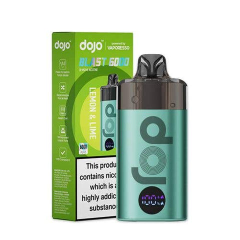 Buy cheapest online Vaporesso Dojo Blast 6000 Prefilled Pod Kit - Box of 5 (Ban Proof) Green-Lemon & Lime at lowest price in uk