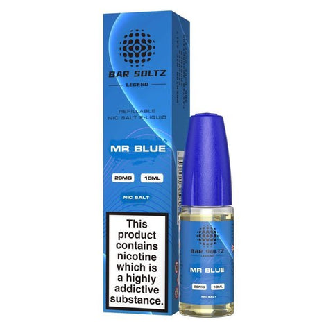 Buy cheapest online Bar Soltz Legend Nic Salts E-liquids 10ml - Box of 10 Mr Blue at lowest price in uk