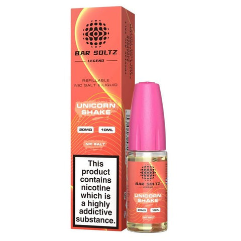 Buy cheapest online Bar Soltz Legend Nic Salts E-liquids 10ml - Box of 10 Unicorn Shake at lowest price in uk