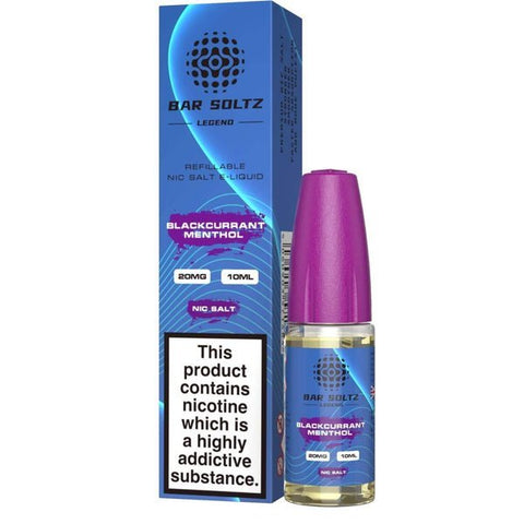 Buy cheapest online Bar Soltz Legend Nic Salts E-liquids 10ml - Box of 10 Blackcurrant Menthol at lowest price in uk