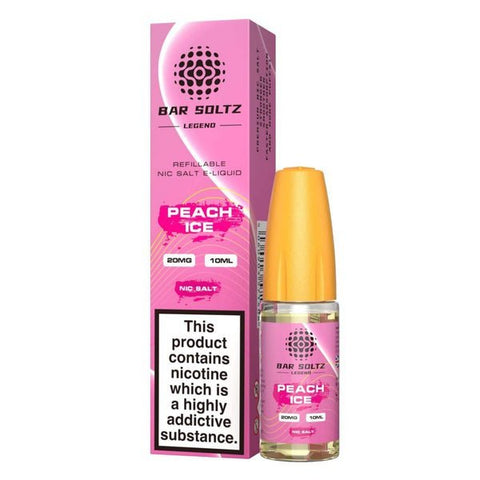 Buy cheapest online Bar Soltz Legend Nic Salts E-liquids 10ml - Box of 10 Peach Ice at lowest price in uk