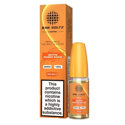 Buy cheapest online Bar Soltz Legend Nic Salts E-liquids 10ml - Box of 10 White Peach Razz at lowest price in uk